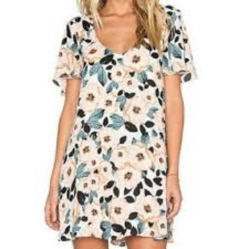 Floral Print Short Sleeve Dress